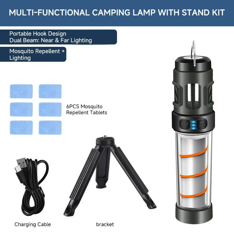 MR9002 Portable Mosquito Repellent Lantern for Outdoor Use with 60 pcs Tablets 