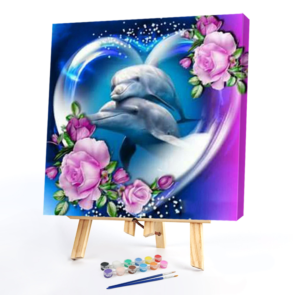 

40*40CM - Paint By Numbers - Dolphin, 501 Original