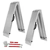[US Local Warehouse] 2PCS 85 Inch Aluminum Motorcycle Ramp with Handle Truck Ramps with Safety Straps and Gloves Heavy Duty Folding Loading Ramps for Pickup Trucks