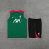 Joyfball 2024/2025 Liverpool pre-match training green Jersey+Shorts  1:1 Thai Quality