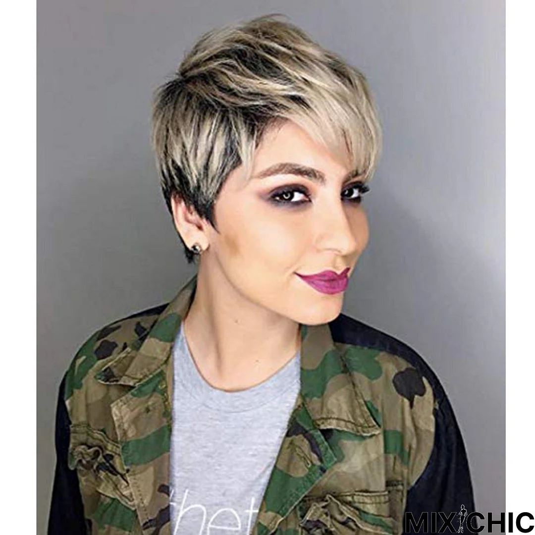 Hot Selling Fashion Short Hair Female Oblique Bangs Natural Chemical Fiber Headgear