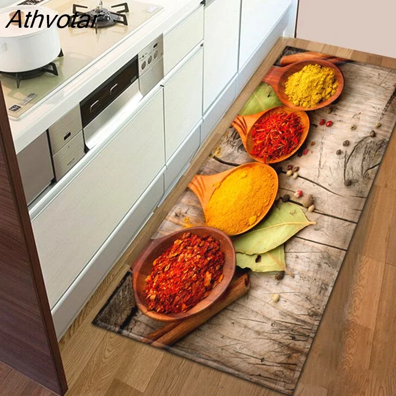 Athvotar Entrance Doormat Home Bedroom Floor Decoration Hallway Mat Balcony Bathroom Anti-Slip Carpet Modern Printing Long Rug