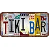 TIKI bar - Enseigne M&eacute;tallique de permis de voiture(30*15cm)