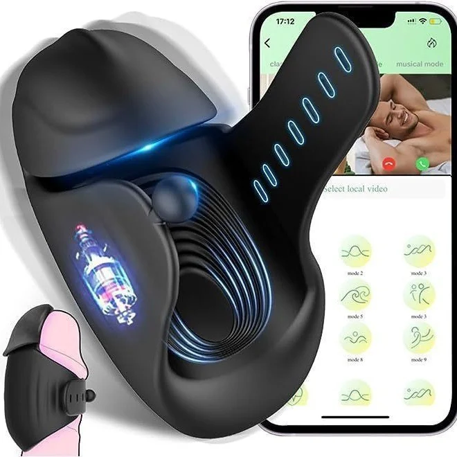 Bobby APP-Controlled Electric Penis Vibration Exerciser – Smart Aircraft Cup Male Masturbator