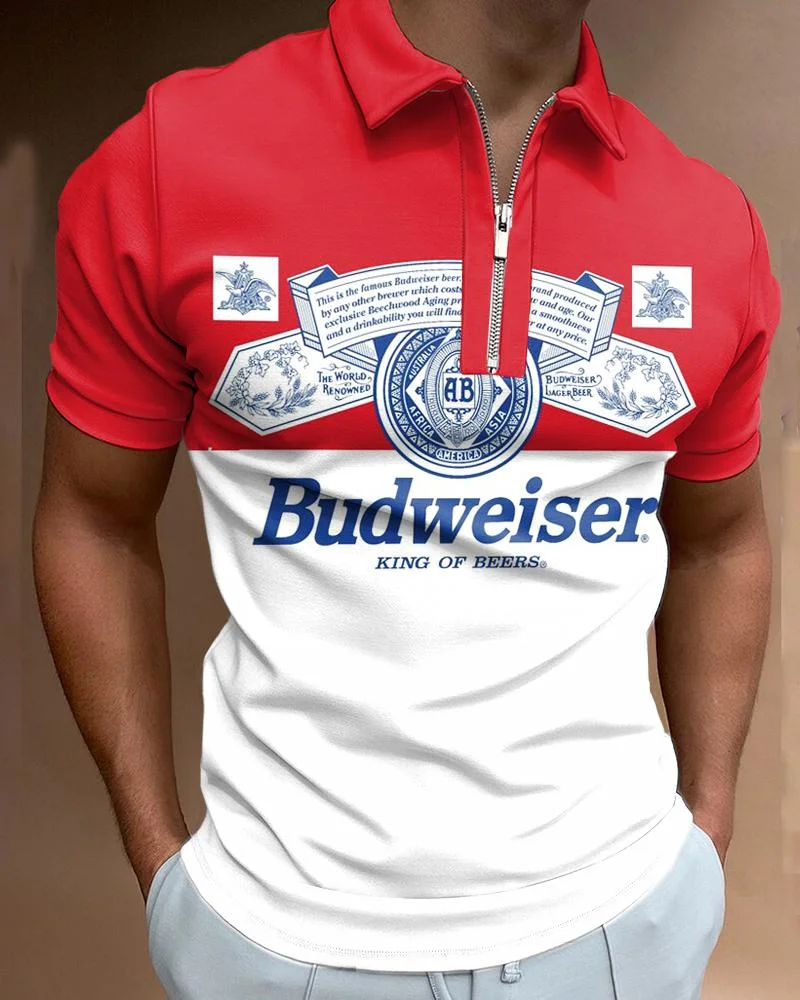 Men's Casual Print Polo Short Sleeve-040706