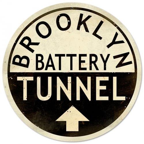 Battery Tunnel- Round Shape Tin Signs/Wooden Signs - 30*30CM