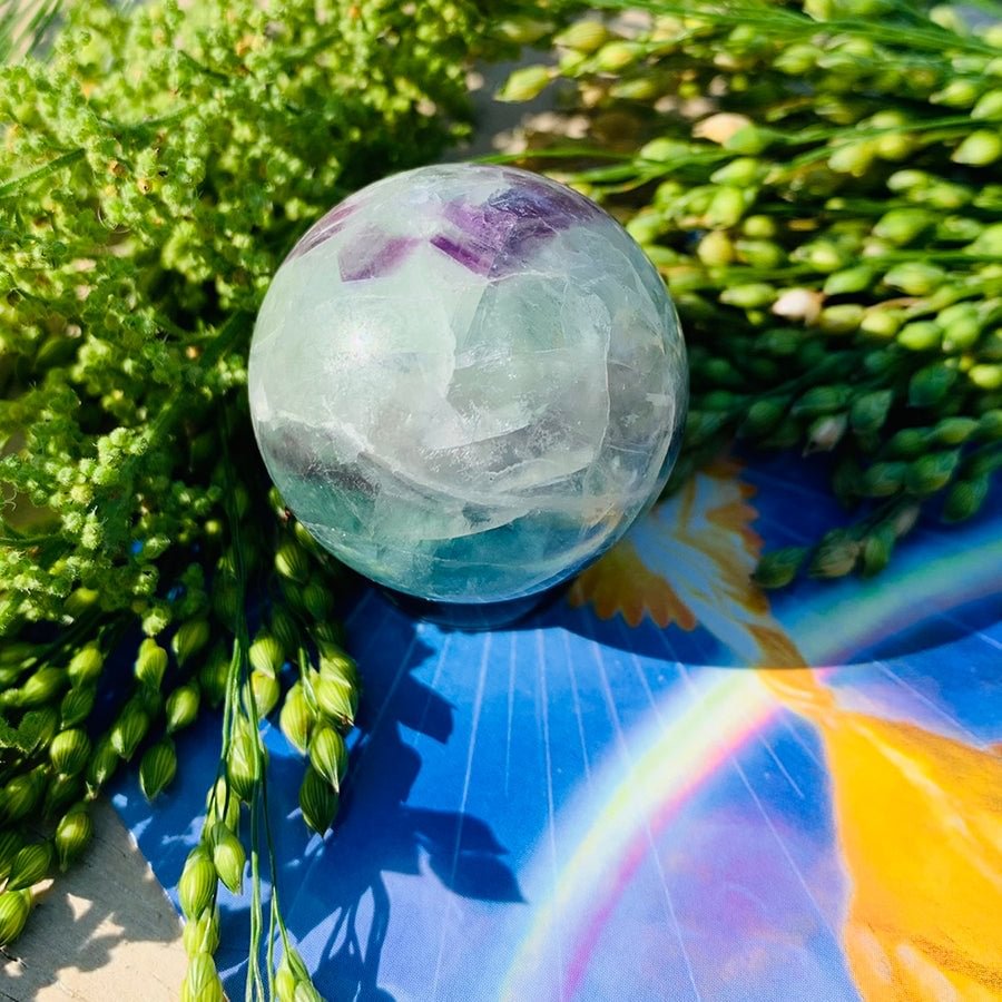 Multicolor Fluorite Mini-Sphere