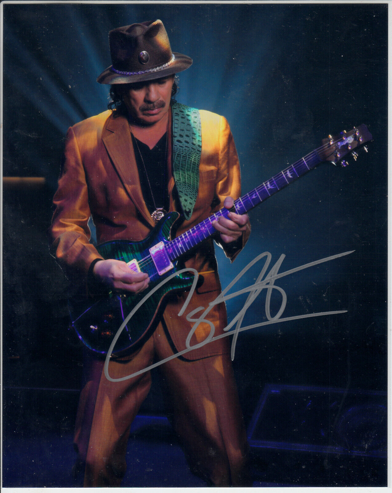 Carlos Santana rock 'n' roll & Latin American jazz Autograph Signed 8x10
