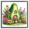 Gnome Hut-Partial 11CT Stamped Cross Stitch Bead Embroidery 36*36cm/14.17*14.17in tapestrymarket