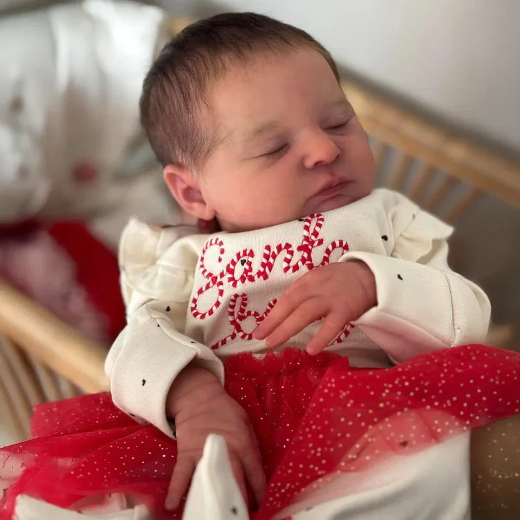 20" Handmade Lifelike Reborn Brown Hair Baby Girl Named Gilosian - Reborndollsshop®-Reborndollsshop®