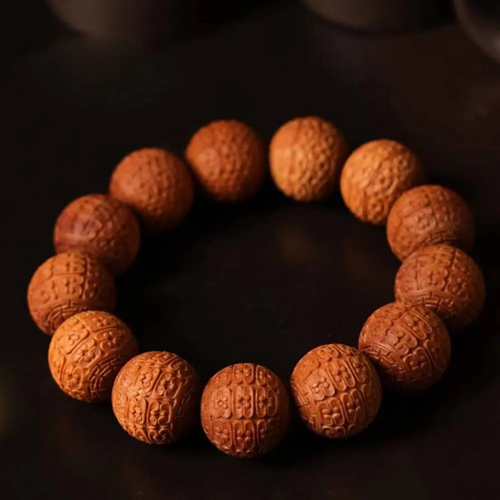 Skull Beads Laoshan Sandalwood 18mm 20mm Beads Bracelet