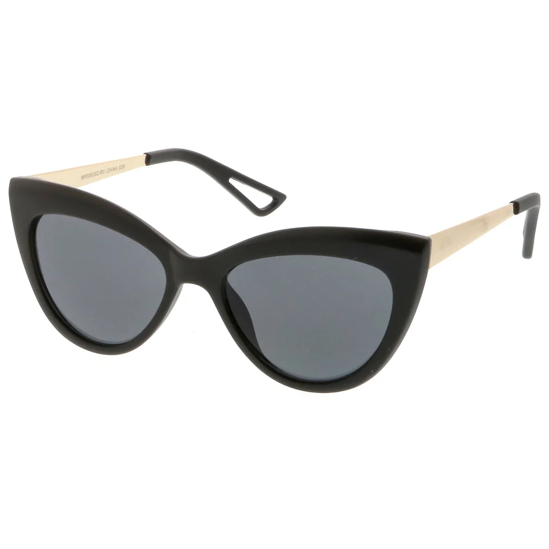 Bold 50's Fashion Oval Cat Eye glasses With Metal Arms 51mm