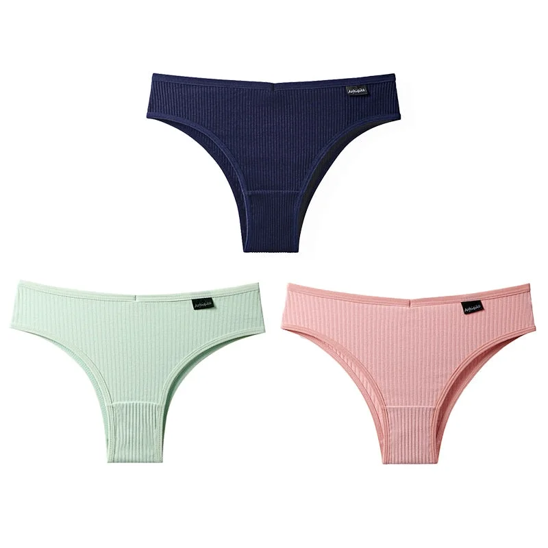 Cotton Panties Female Underpants Sexy Panties for Women Briefs Underwear Comfortable Brazillian Ladies Bikini Pantys 3PCS/Set