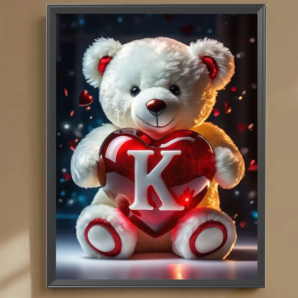 Diamond Painting - Full Square Drill - Bear Love K(Canvas|35*45cm)