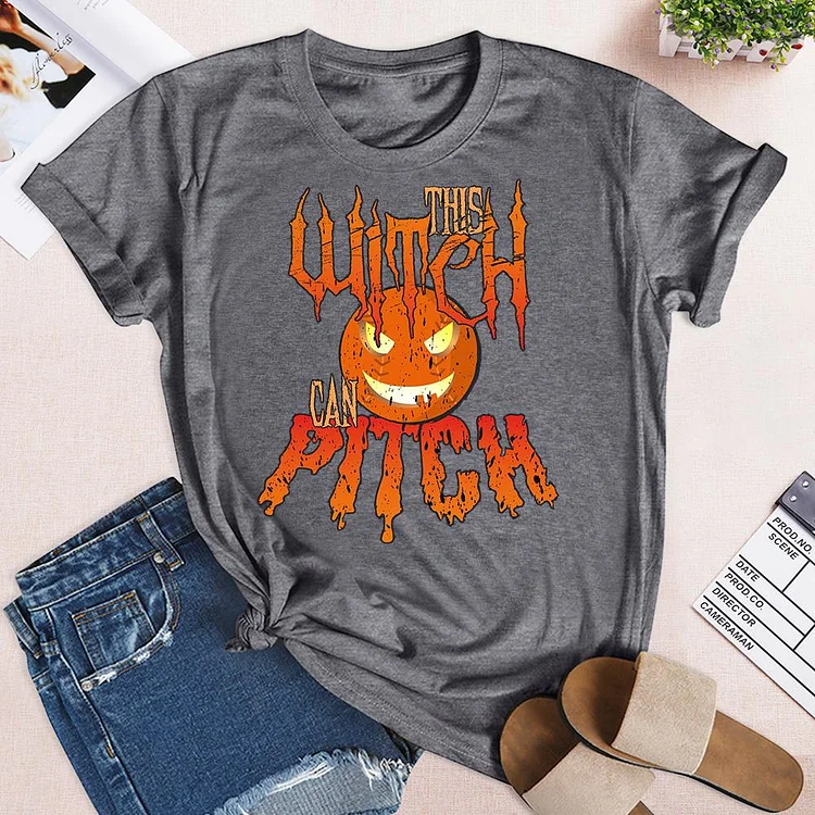 This Witch Can Pitch  T-shirt Tee -06737