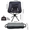 Swivel camping chair, compact and foldable, installs in 30 seconds, lightweight outdoor backpacking chair for camping, travel, hiking, beach, holds 300 lbs.