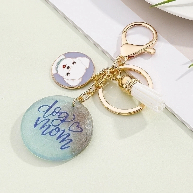 Cute Letter Resin Mother’s Day Unisex Keychain
