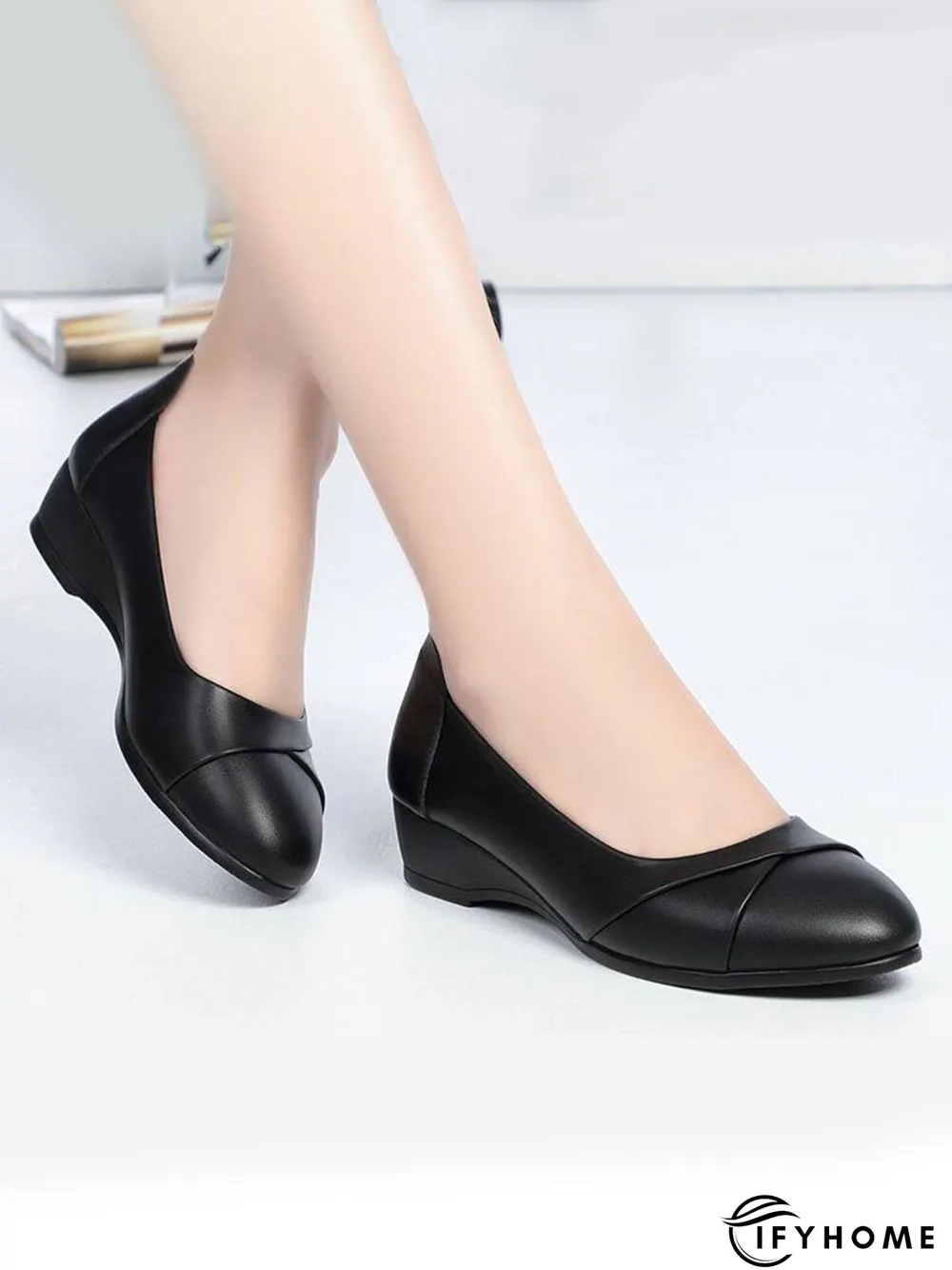 Black Comfort Soft Wedges | IFYHOME