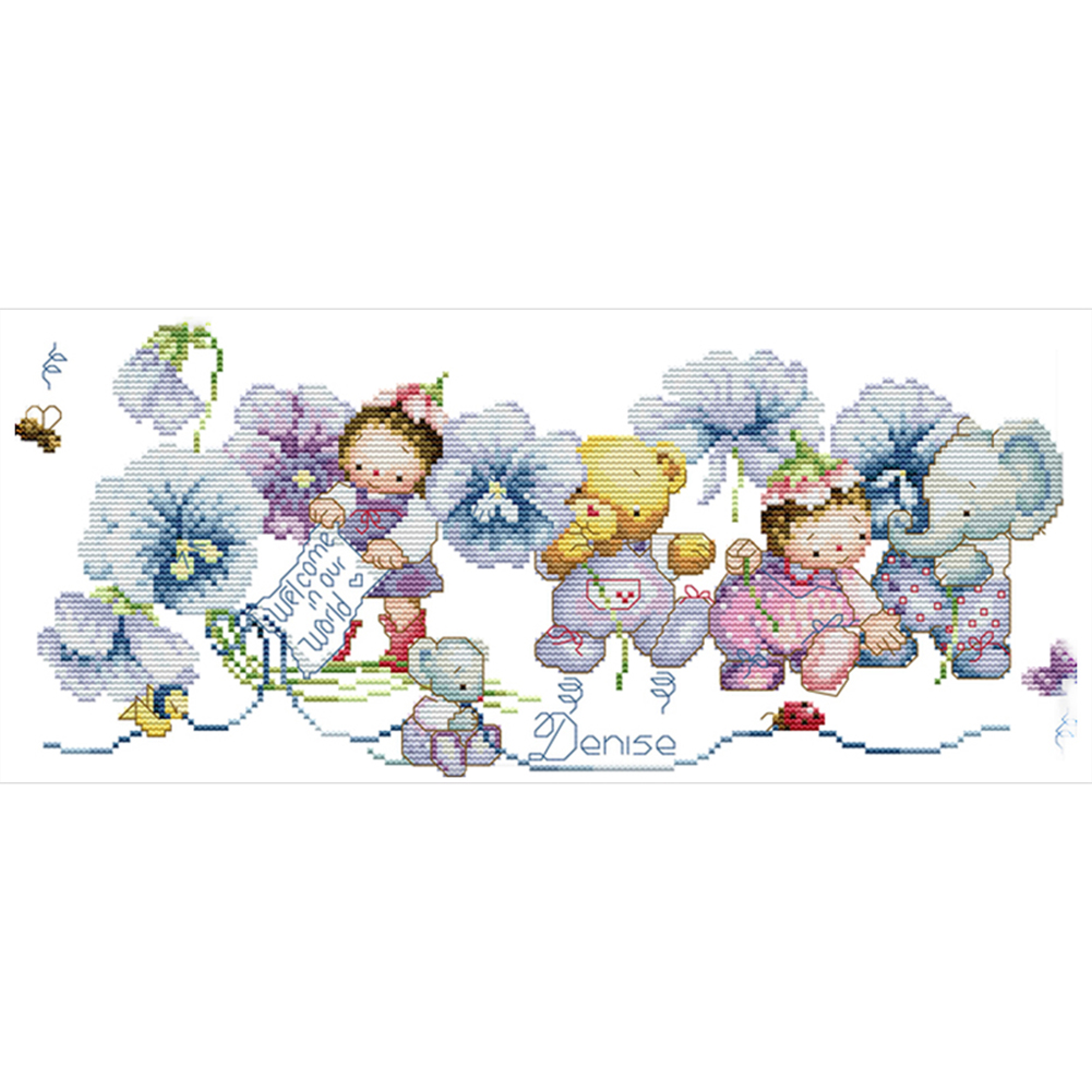 

Elf - 14CT Stamped Cross Stitch - 41*19CM, 501 Original