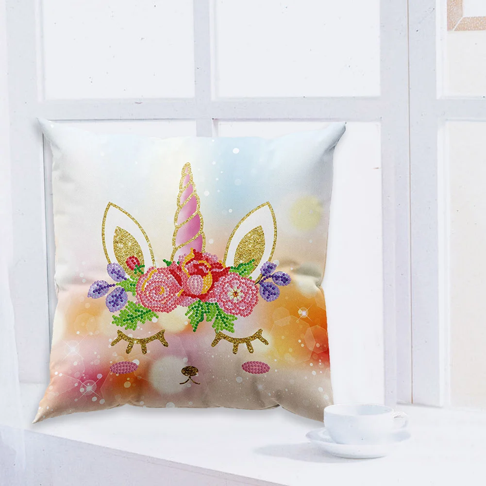 DIY Diamond Painting Pillow Case - Unicorn(30*30cm)(Single Side)