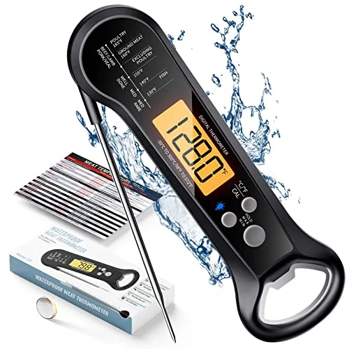 Meat Thermometer Digital, Waterproof Instant Read Meat Thermometers for Grilling and Cooking. 