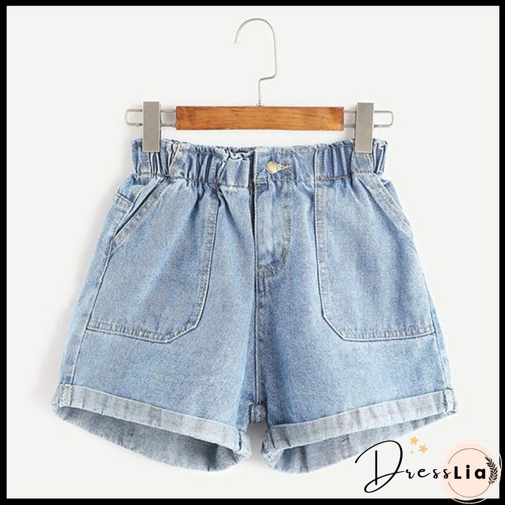 S-5XL Women's Fashion Summer Sexy Slim Fit Denim Shorts Girl's High Waist Jean Shorts Jeans Pants