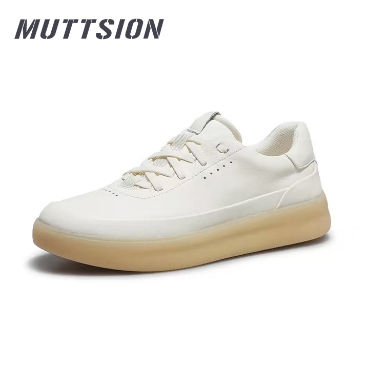 MUTTSION Summer Soft Sole Breathable Casual Leather Skate Shoes