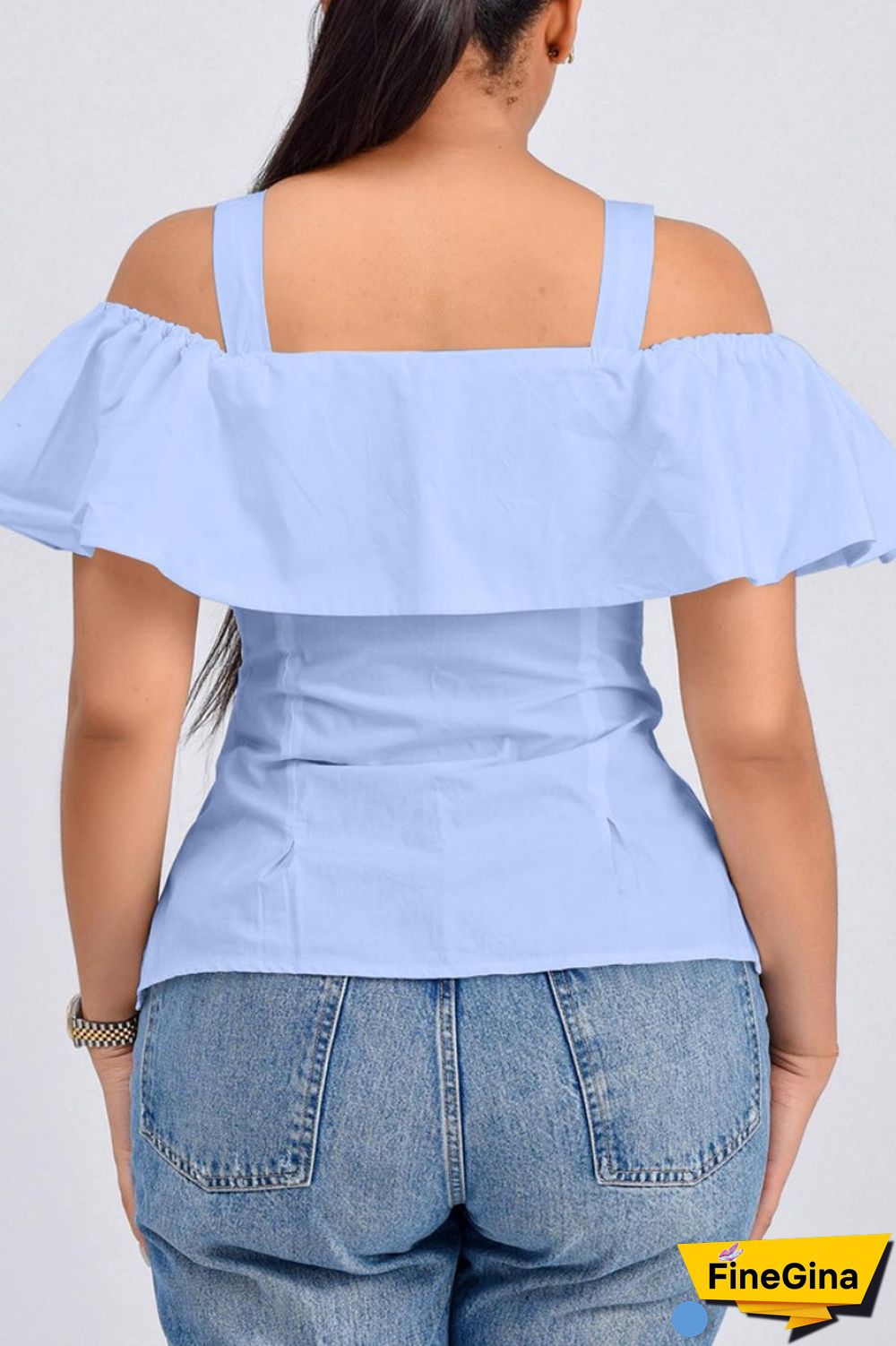 Black Casual Solid Backless Off the Shoulder Tops