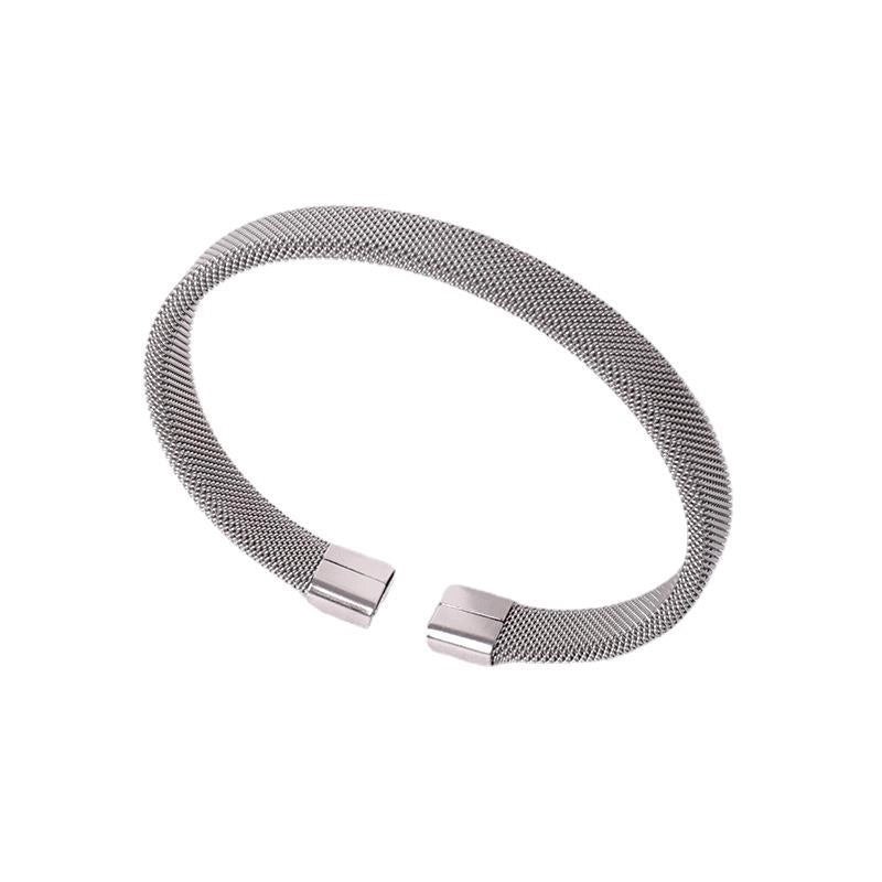 Casual Minimalist Solid Color Titanium Steel Bangle In Bulk