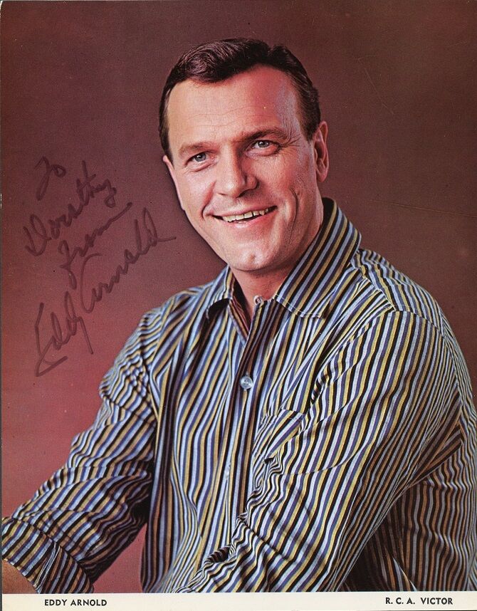 Vintage EDDY ARNOLD Signed Photo Poster painting