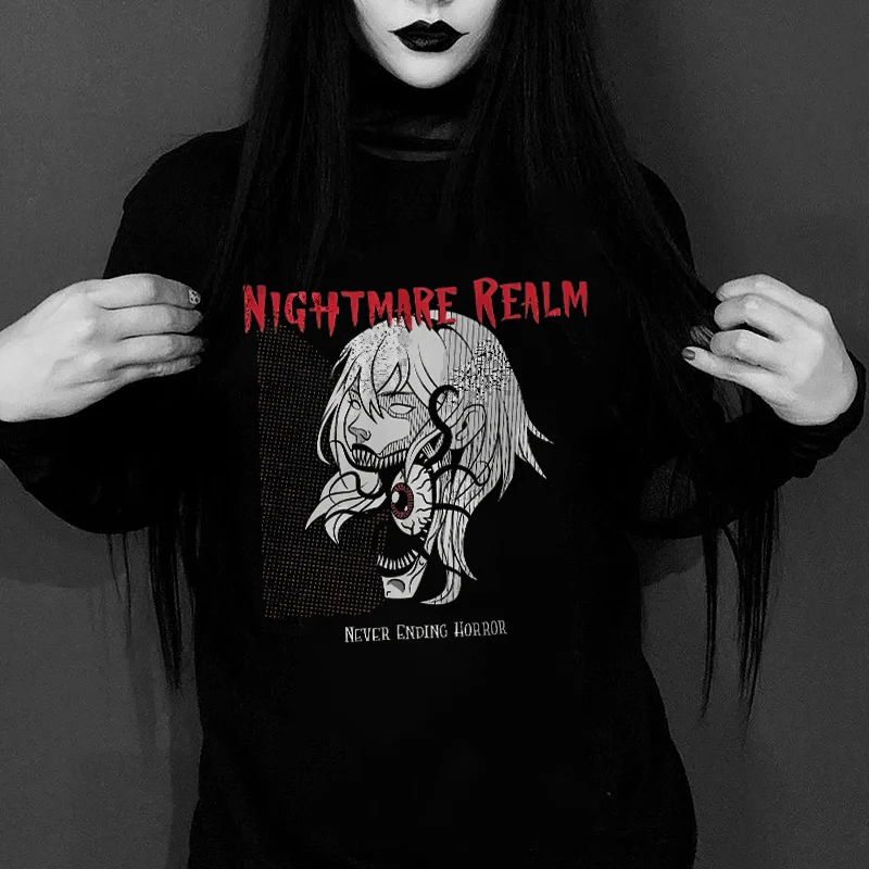 Nightmare Realm Printed Women's T-shirt -  