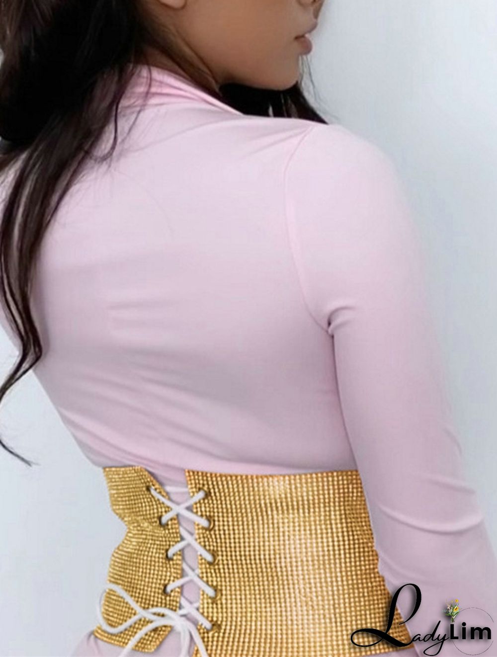 Fashion Beaded Lace-Up Waist Belt