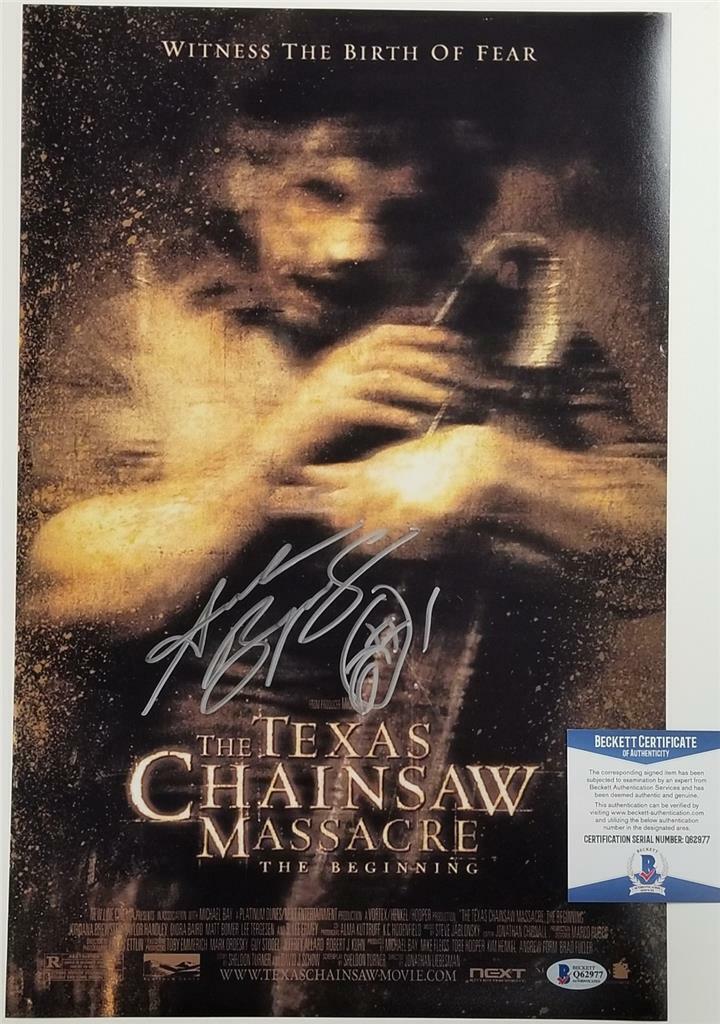 Andrew Bryniarski signed Texas Chainsaw Massacre 11x17 Photo Poster painting #4 ~Beckett BAS COA