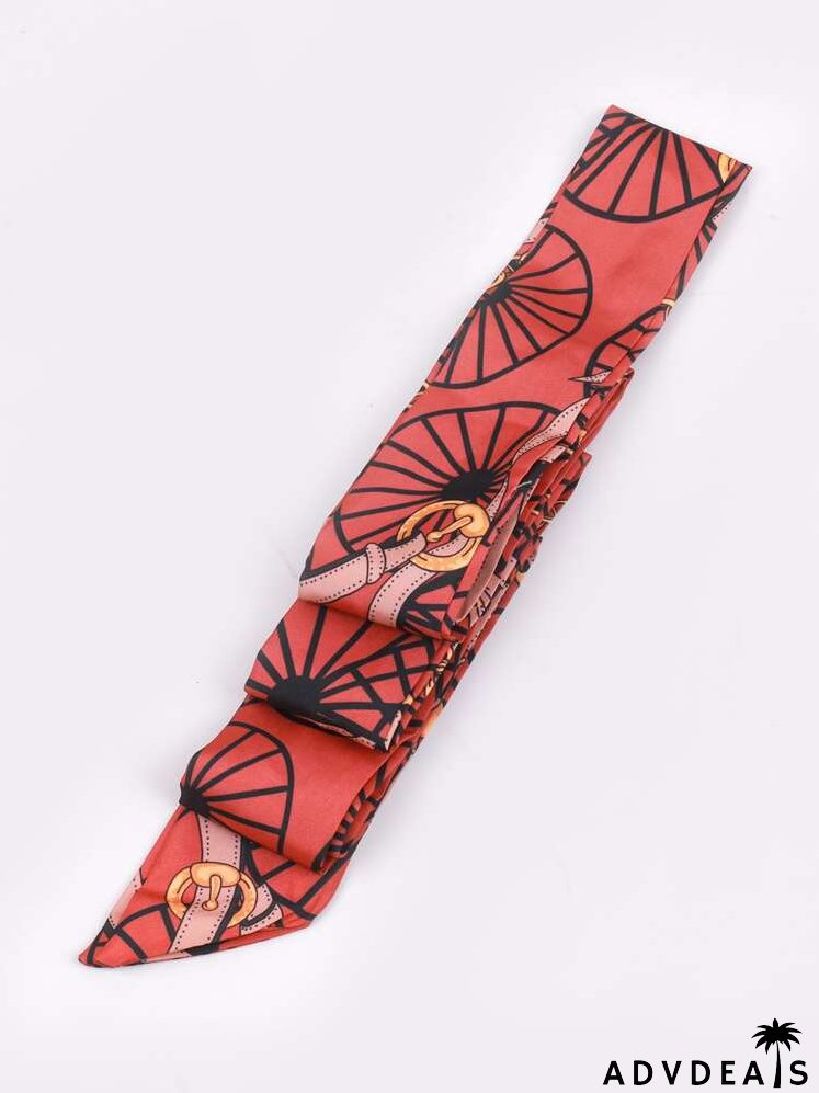 Chain Print Twilly Scarf