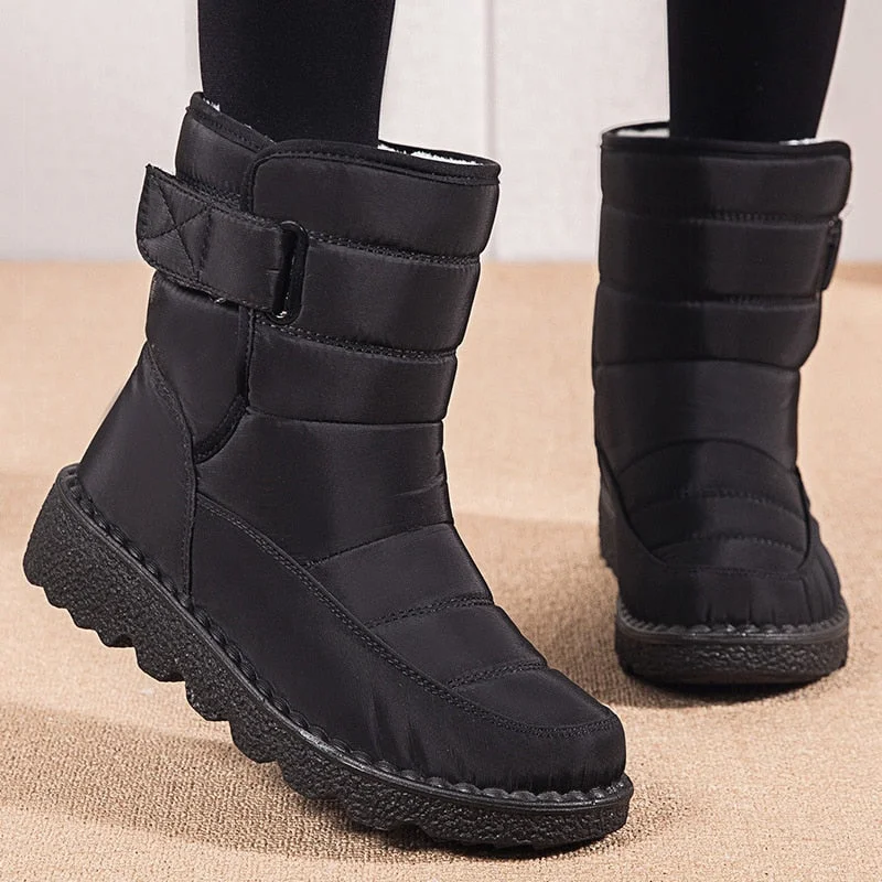 Women Boots 2021 New Winter Boots With Platform Shoes Snow Botas De Mujer Waterproof Low Heels Ankle Boots Female Women Shoes