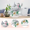 2D Flat Acrylic Bird Flower DIY Desktop Diamond Art Kits for Adults Beginner
