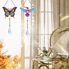 2pcs Butterfly Bird Diamond Painting Double-sided Crystal Window Suncatcher Craft Set Birthday Gifts Home Garden Decor Hanging Kit