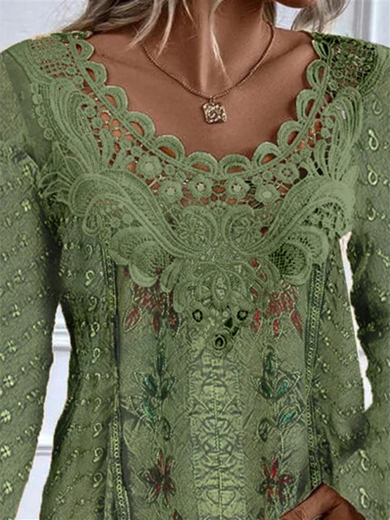 Women Half Sleeve V-neck Solid Color Dress