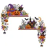 2pcs DIY Diamond Painting Halloween Door Corner Frame Wood(Halloween Pumpkin)