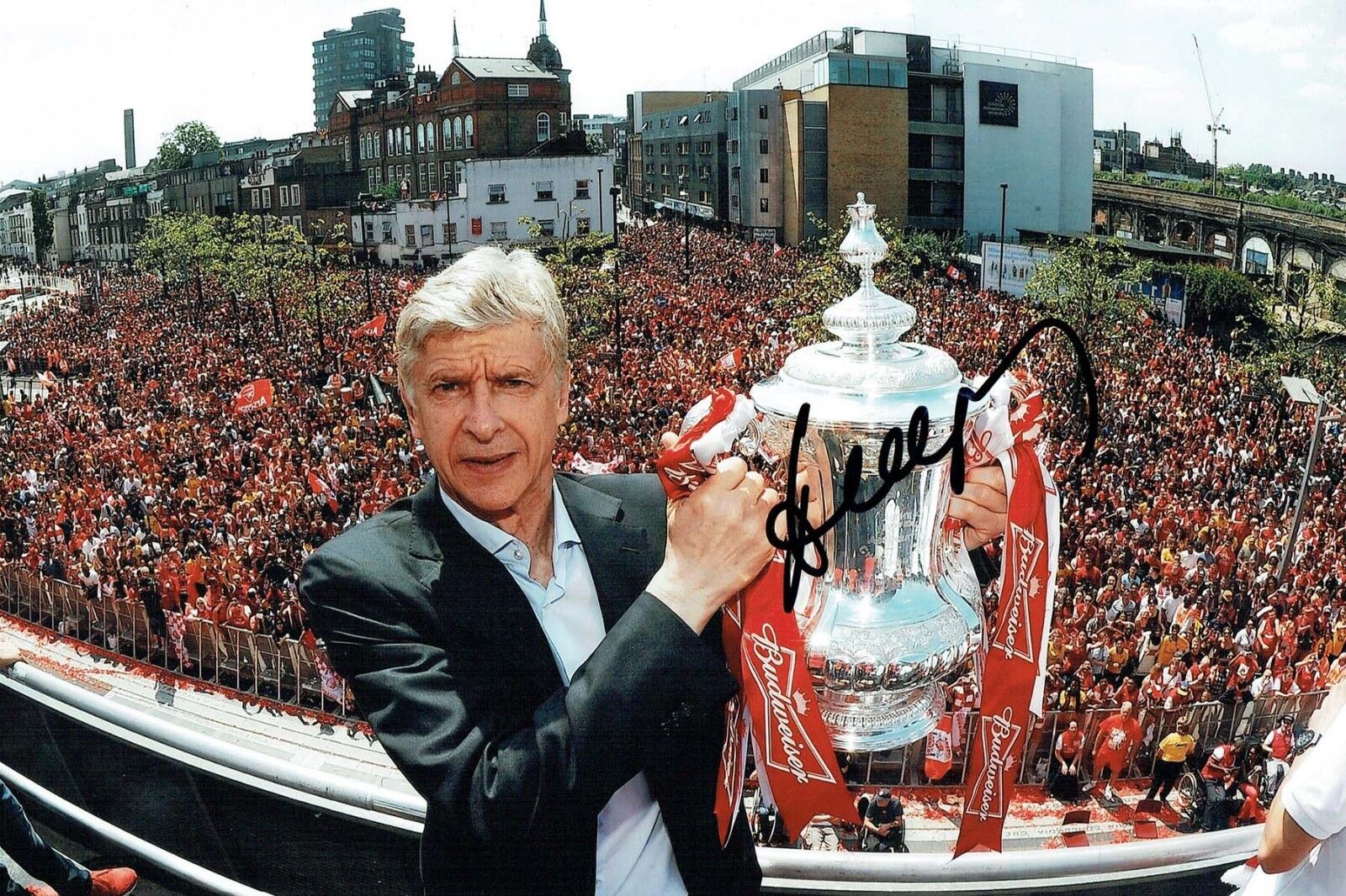 Arsene WENGER Signed Autograph 12x8 Photo Poster painting AFTAL COA Arsenal Manager Gunners RARE