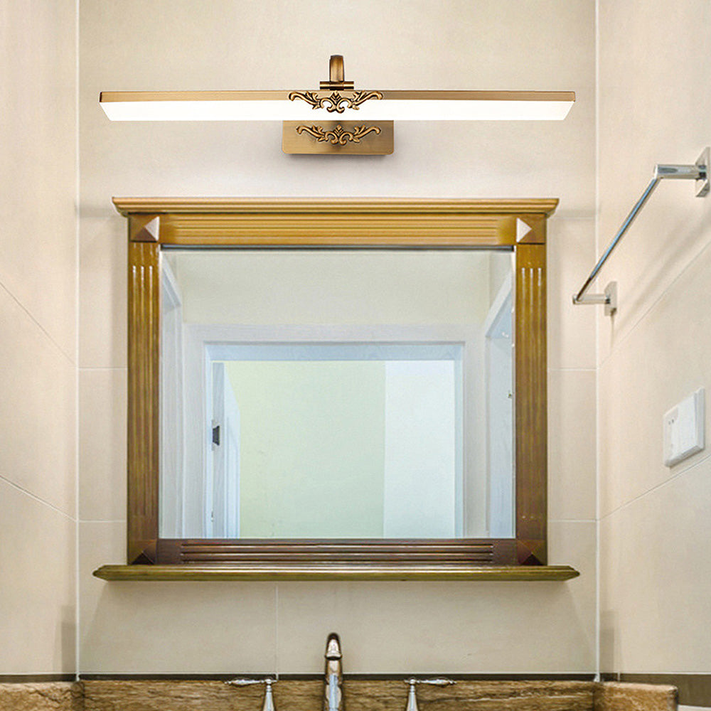 Simple Bronze Metal Bathroom Vanity Wall Lighting