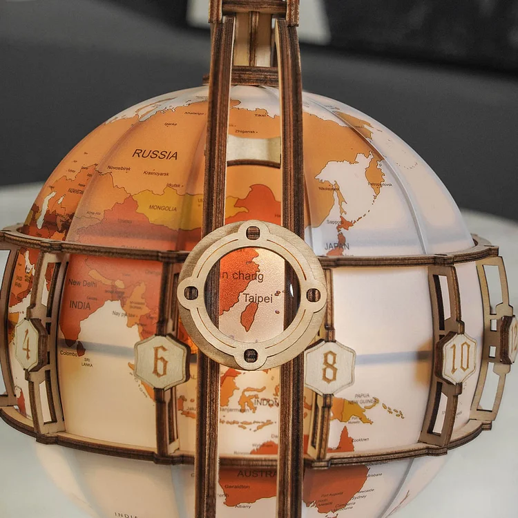 ROKR  Maquette Bois Globe Lumineux à LED – Rokr Puzzle