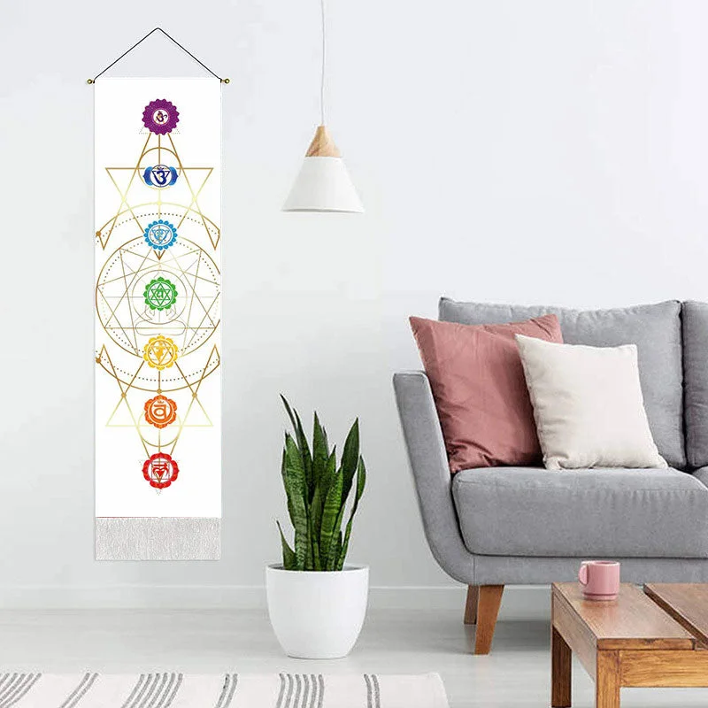 Tarot Devil Eye Wall Hanging Phase Tapestry Bohemia Mandala Tassel Tapestry Boho Hippie Art Tapestries For Bedroom Office Decor