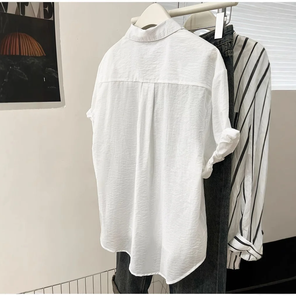 Athvotar Athvotar Short-Sleeved Shirt Women's Summer 2025 Summer New Loose Thin Shirt Niche Design Top