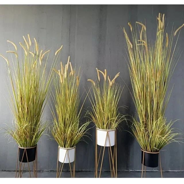 Athvotar green plant reed setaria bonsai Large artificial dried flower psia grass fake plants home garden wedding outdoor decor