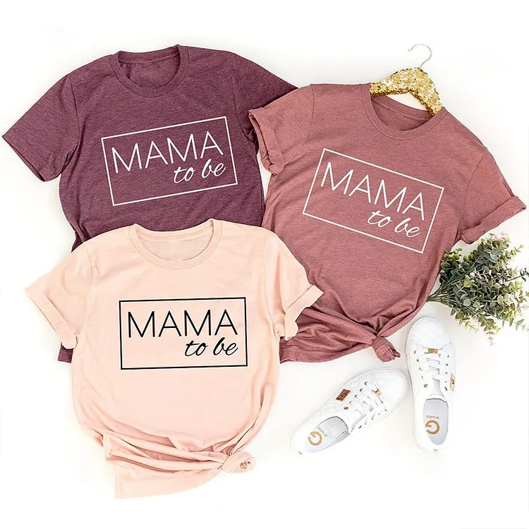 MAMA to be T-shirt,Custom Mama Comfort T-Shirt,Mommy T-shirt,Mother's Day Gift, Girl Mama T-Shirt