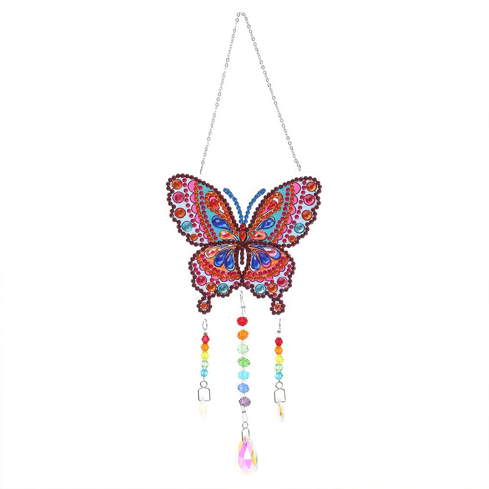 DIY Diamond Painting Light Catcher Hanging Crystal Wind Chime (Butterfly)