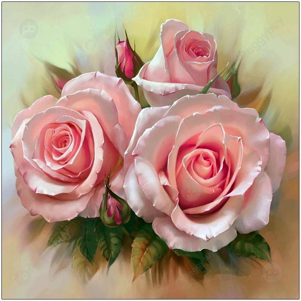 

Three Flowers - Special Shaped Diamond Painting - 30*30CM, 501 Original