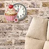 2Pcs Dessert DIY Diamond Painting Ornament with Clock Function Home Decor Art