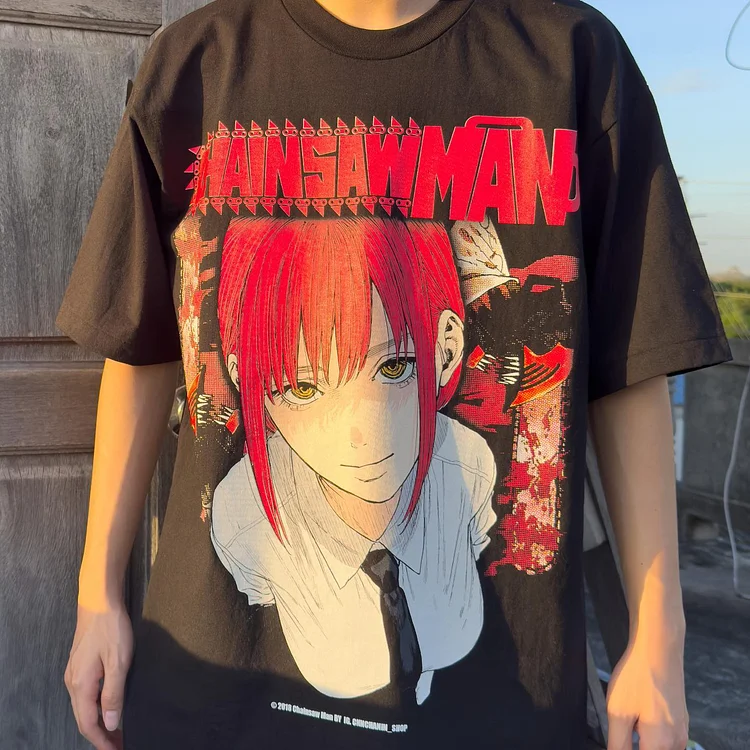 Pure Cotton Chainsaw Man Makima T-shirt weebmemes